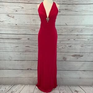 Tiffany Designs halter pink dress gown formal